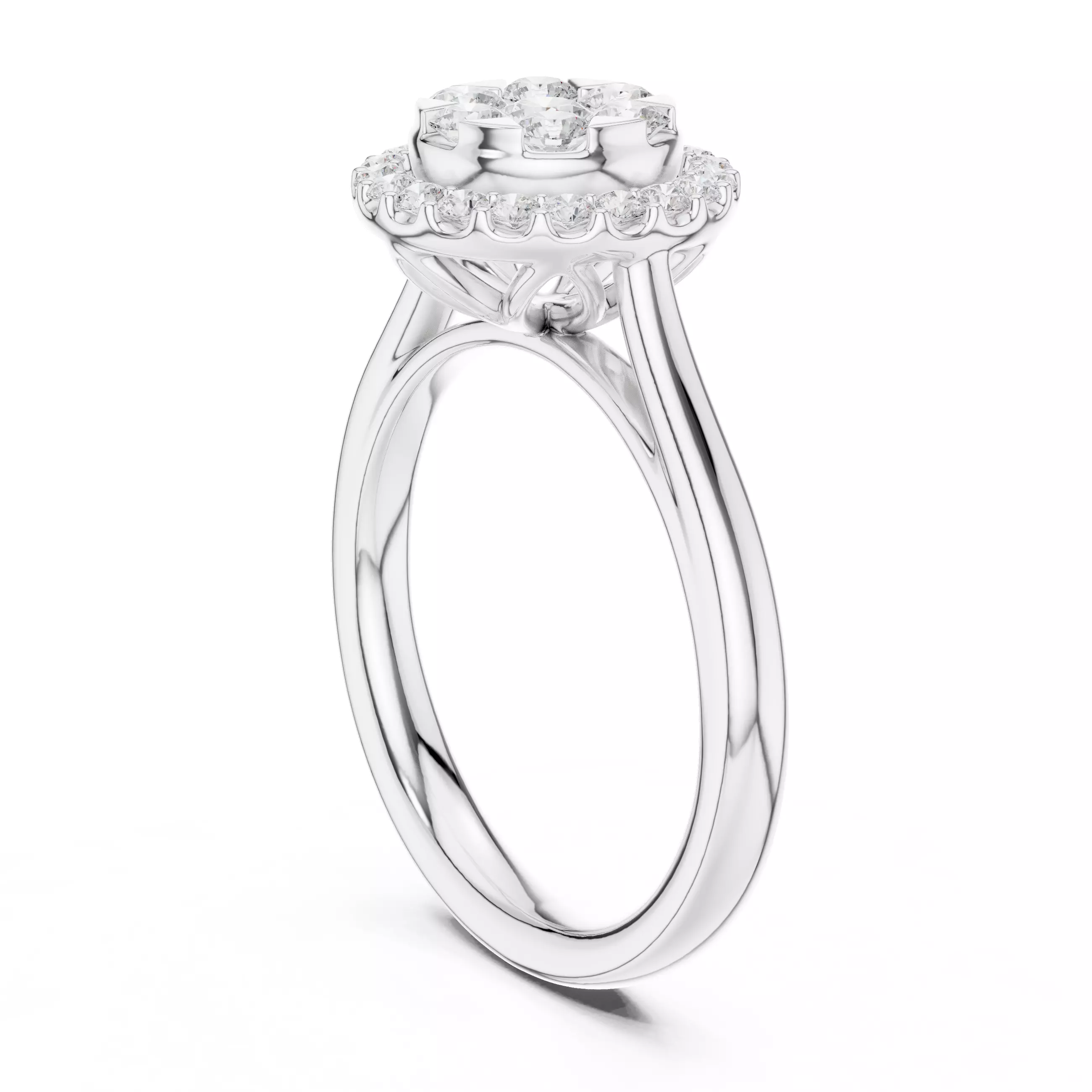 Diamond Ring 3dm stl renders animation videos details 3D print model_9