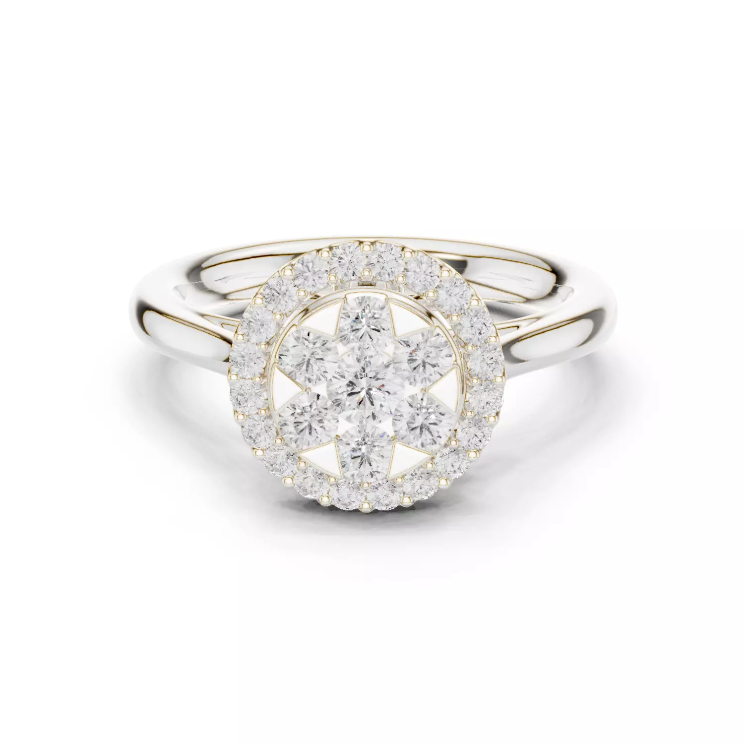 Diamond Ring 3dm stl renders animation videos details 3D print model_1