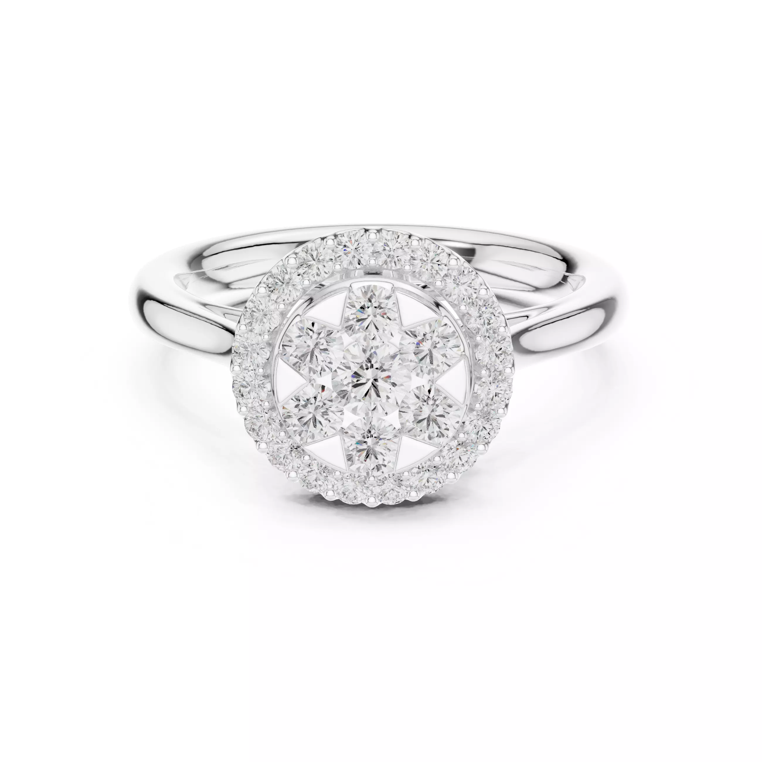 Diamond Ring 3dm stl renders animation videos details 3D print model_12