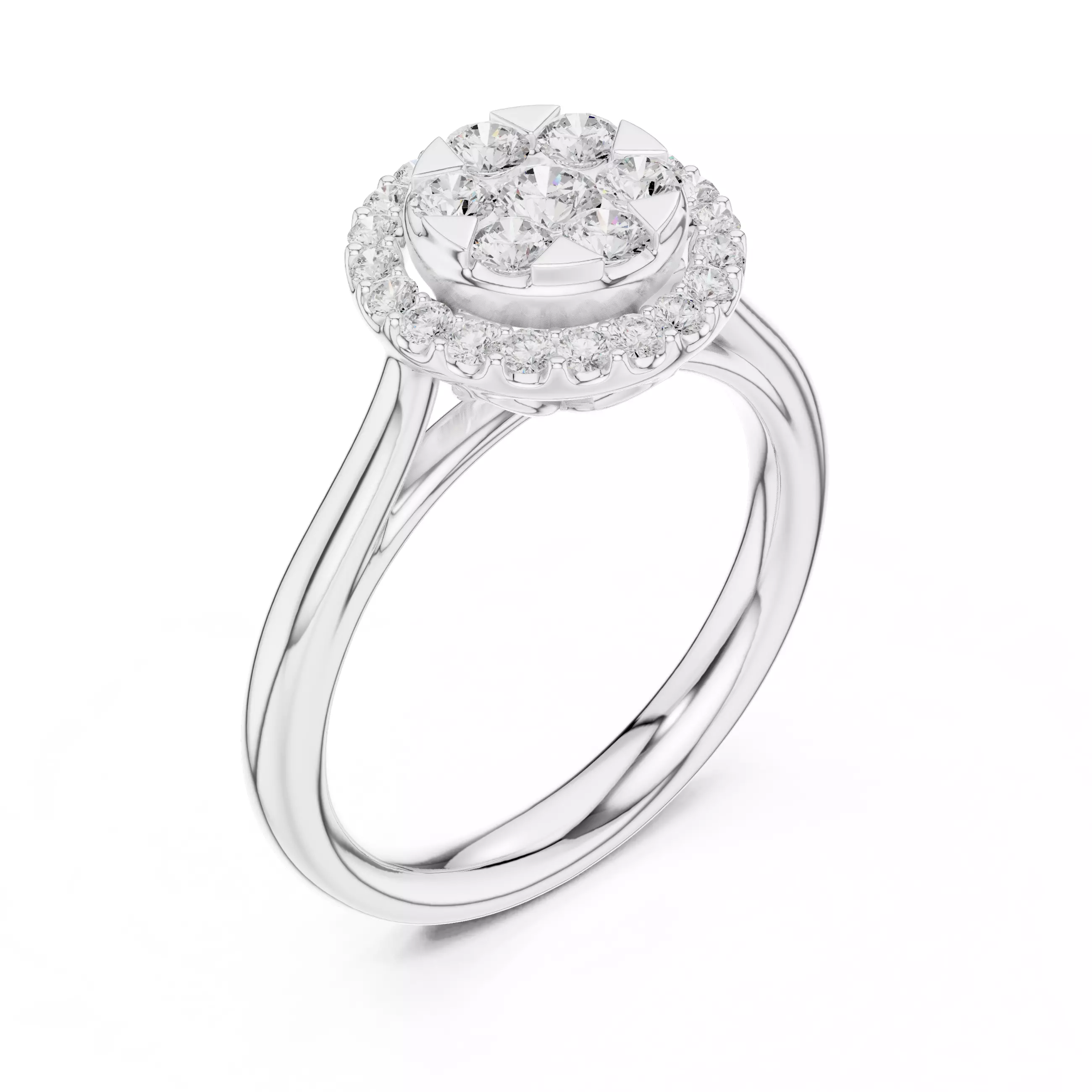 Diamond Ring 3dm stl renders animation videos details 3D print model_10