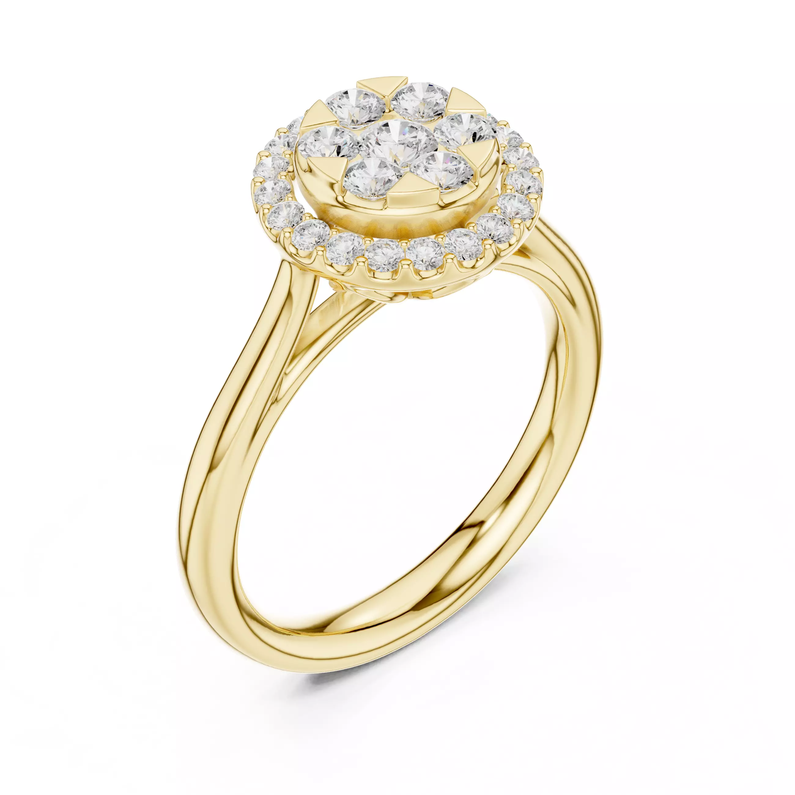 Diamond Ring 3dm stl renders animation videos details 3D print model_14