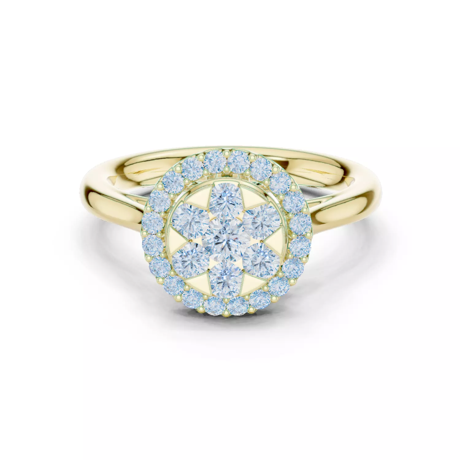 Diamond Ring 3dm stl renders animation videos details 3D print model_2