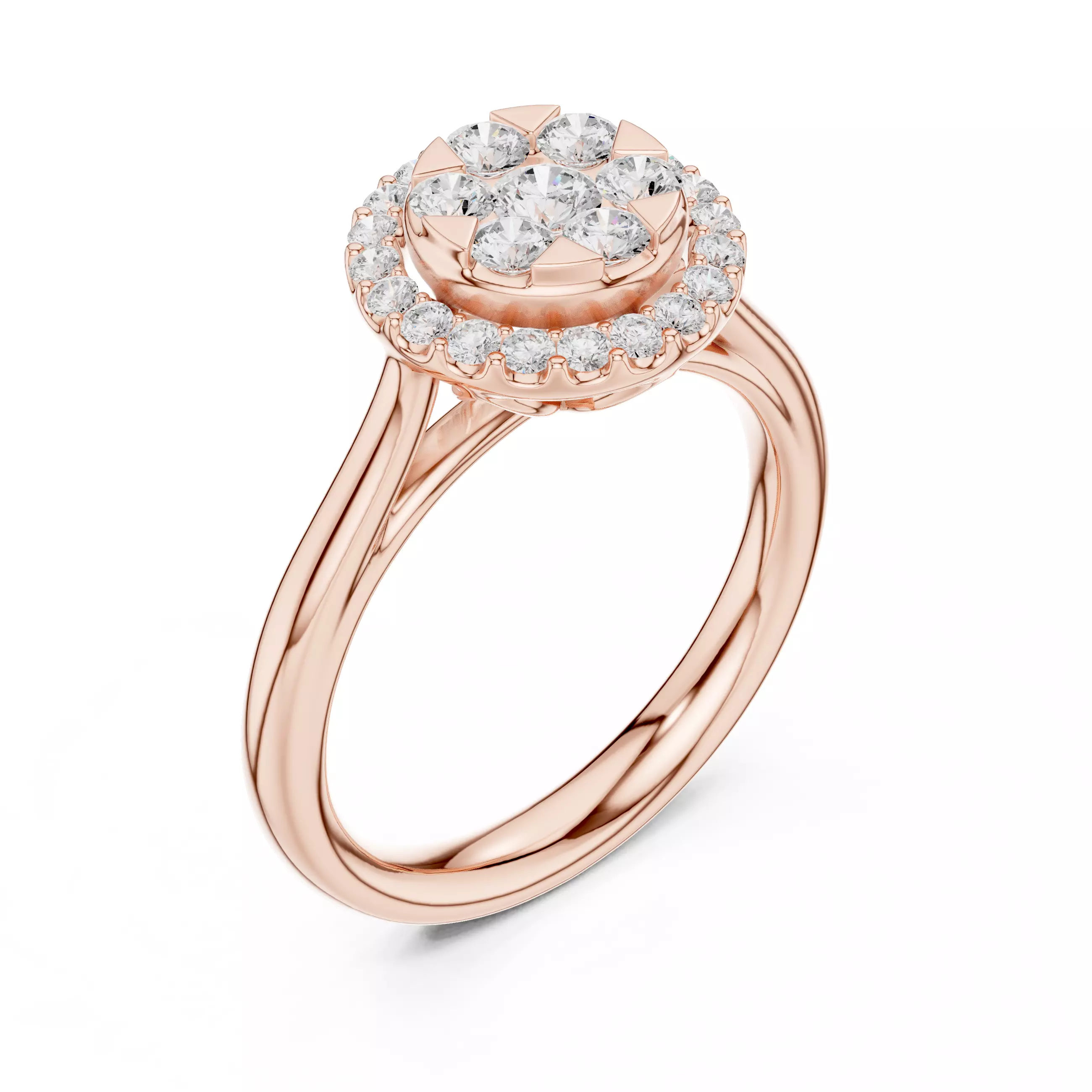 Diamond Ring 3dm stl renders animation videos details 3D print model_6