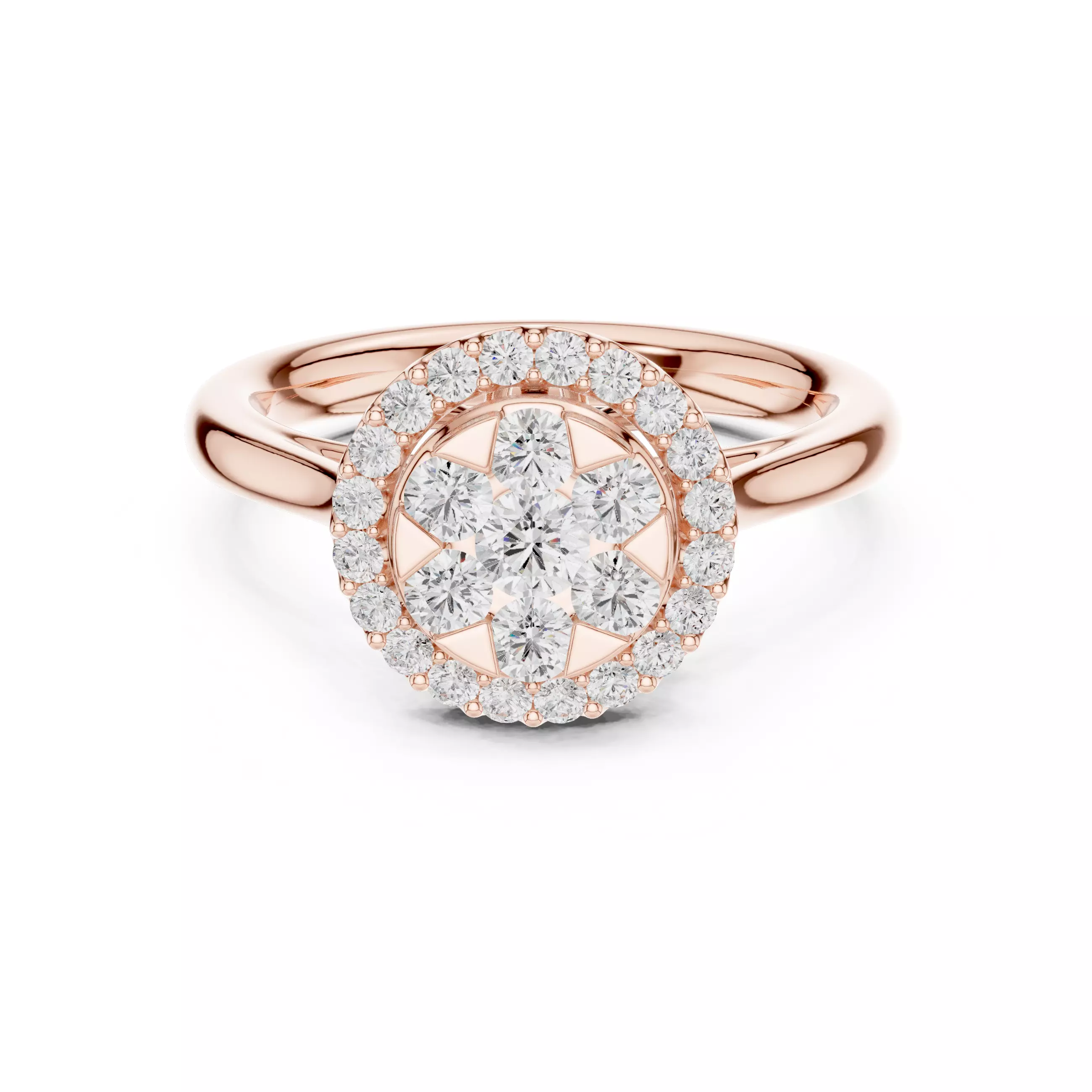 Diamond Ring 3dm stl renders animation videos details 3D print model_8