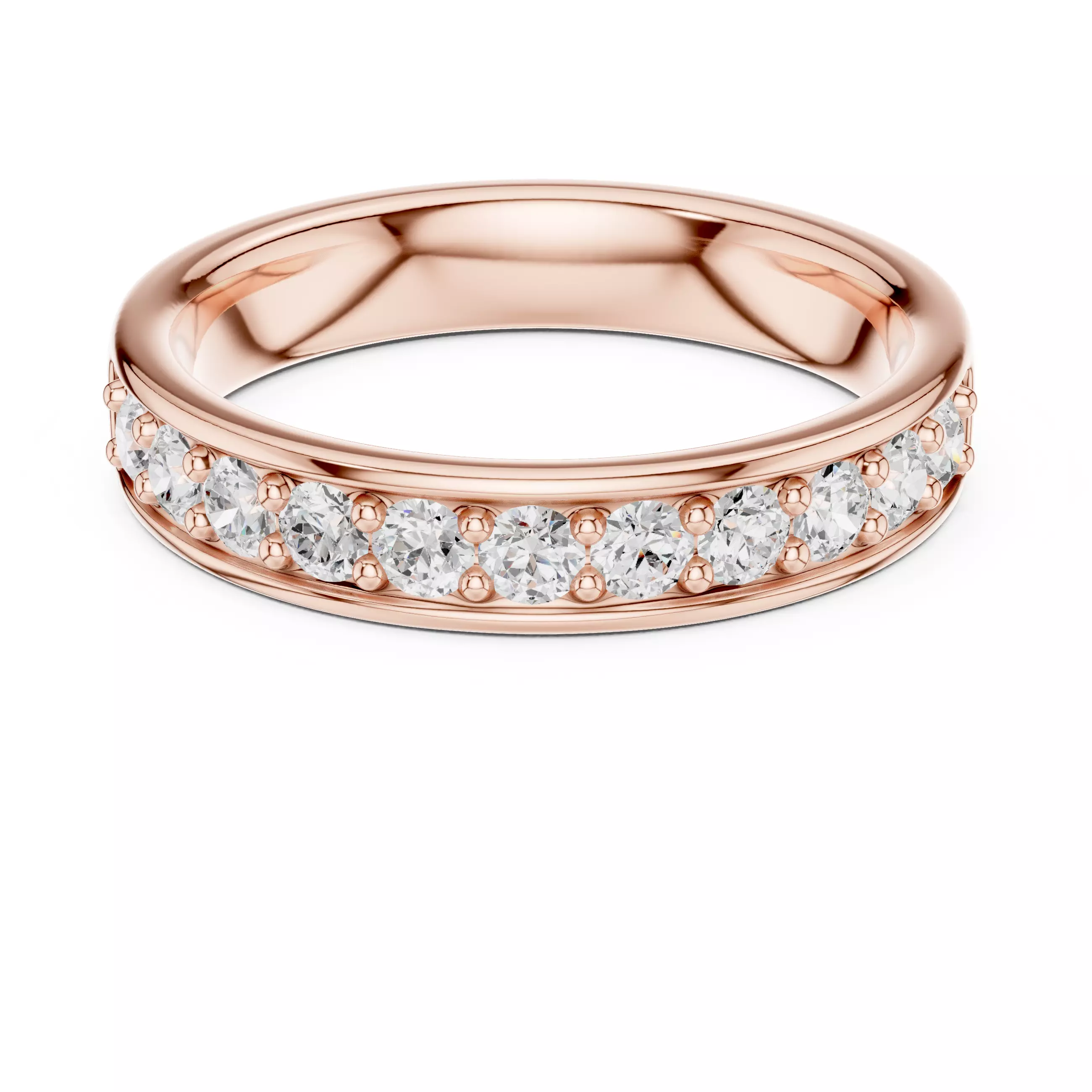 Eternity Band Ring 3dm stl renders animation details 3D print model_0