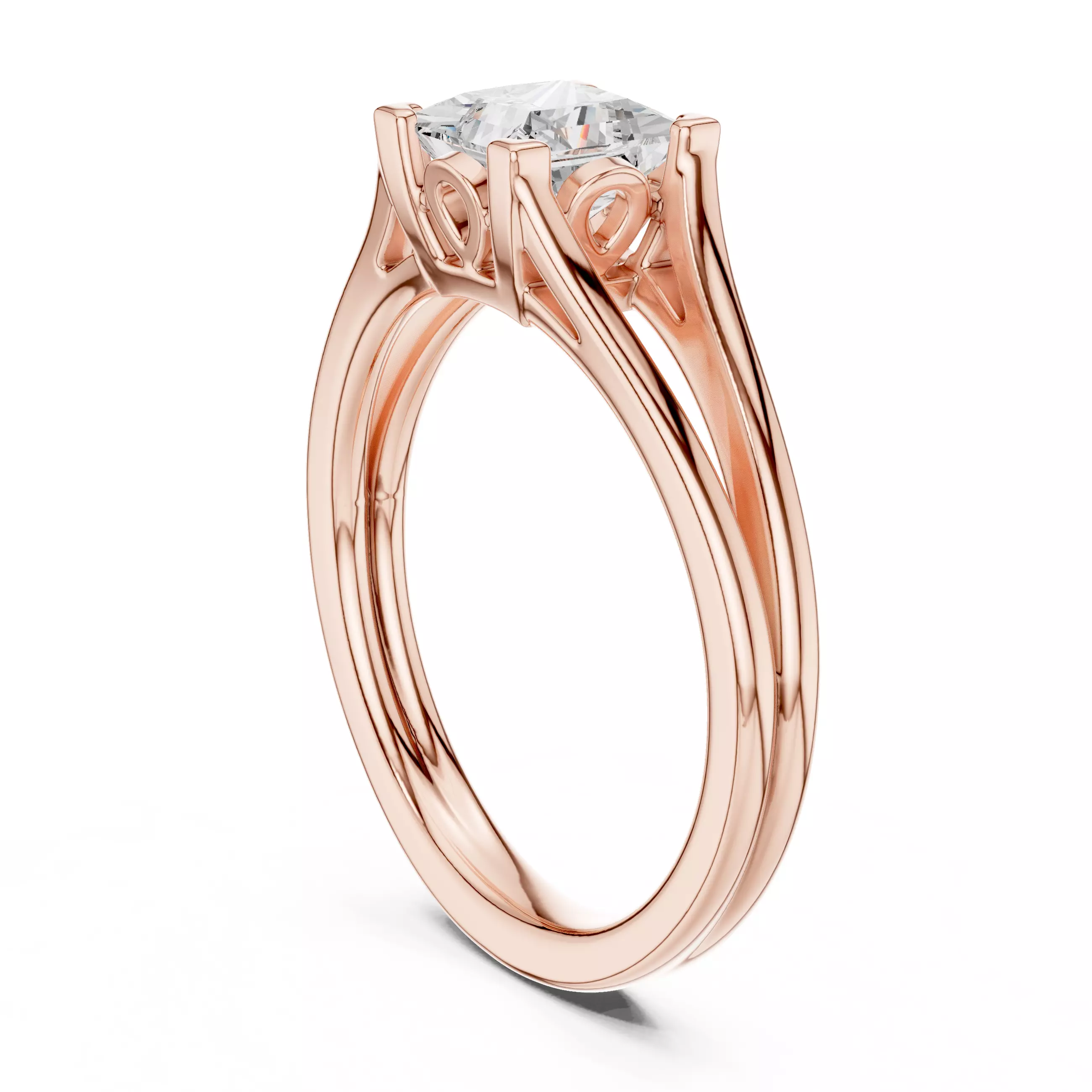 Solitaire Ring 3dm stl renders animation videos details 3D print model_3