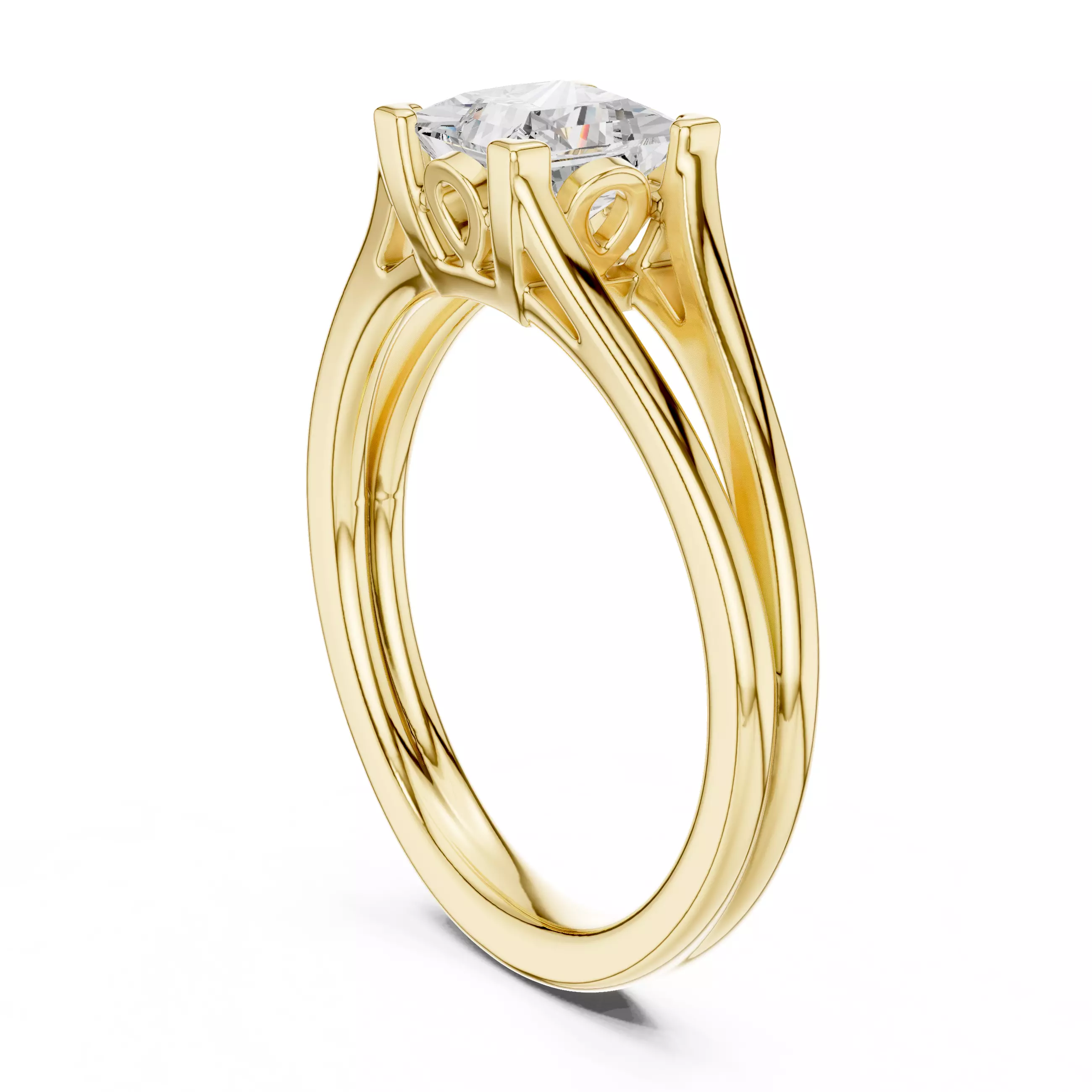 Solitaire Ring 3dm stl renders animation videos details 3D print model_10