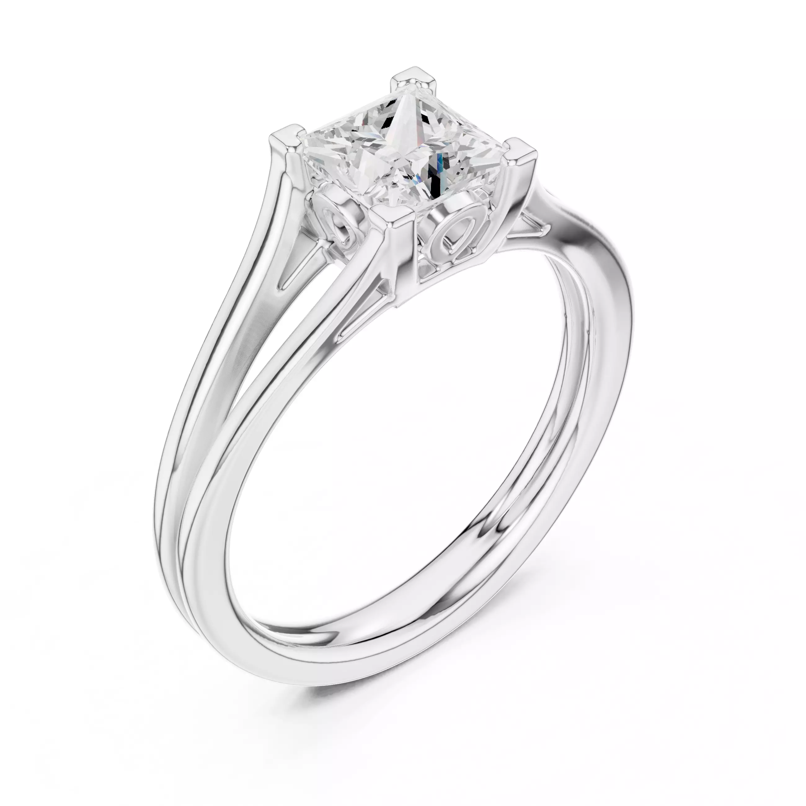 Solitaire Ring 3dm stl renders animation videos details 3D print model_7