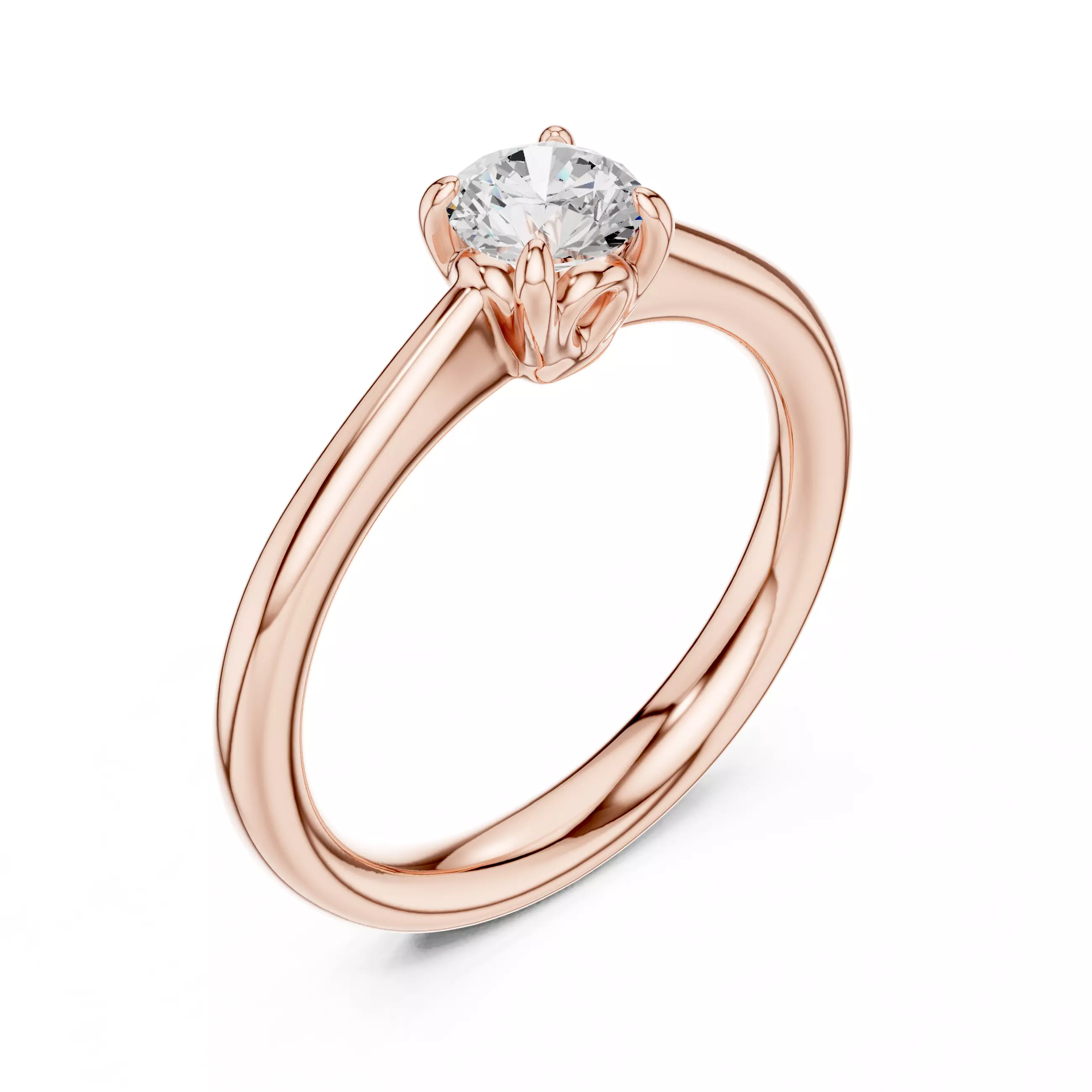 Solitaire Ring 3dm stl renders animation videos details  3D print model_4