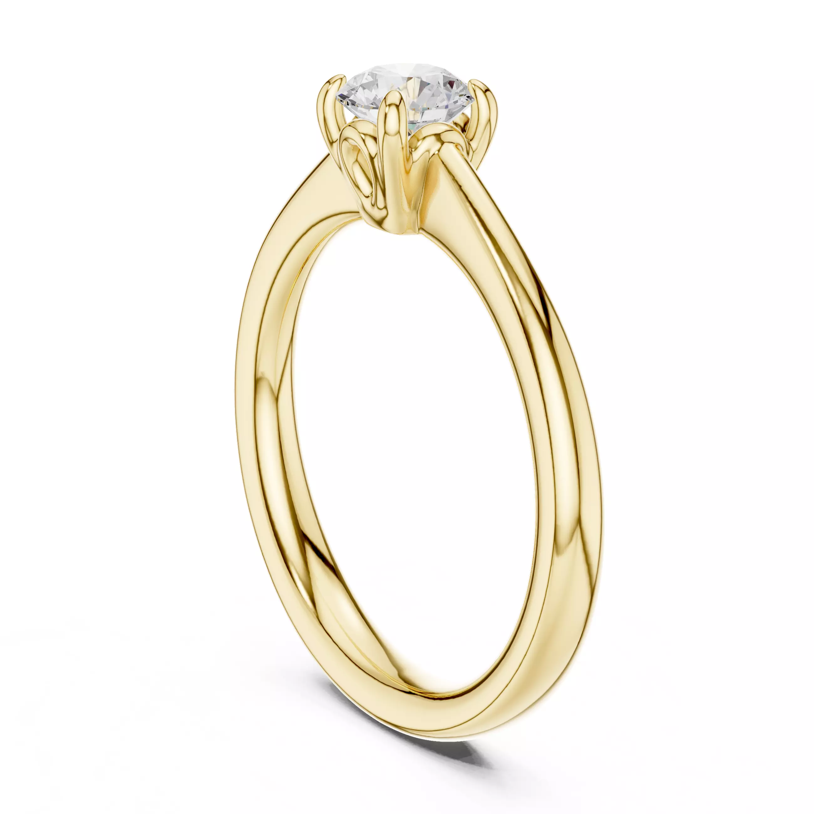 Solitaire Ring 3dm stl renders animation videos details  3D print model_10