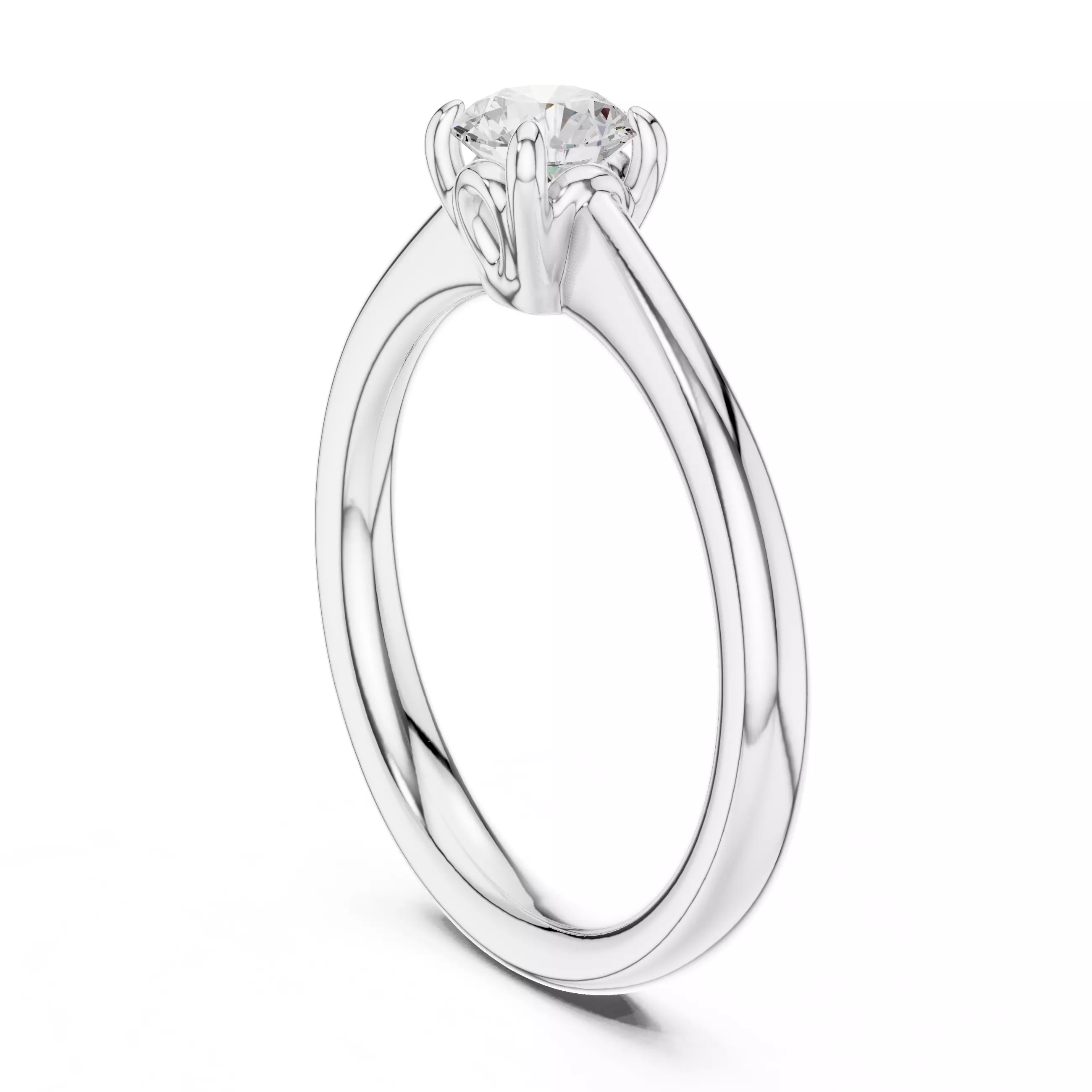 Solitaire Ring 3dm stl renders animation videos details  3D print model_6