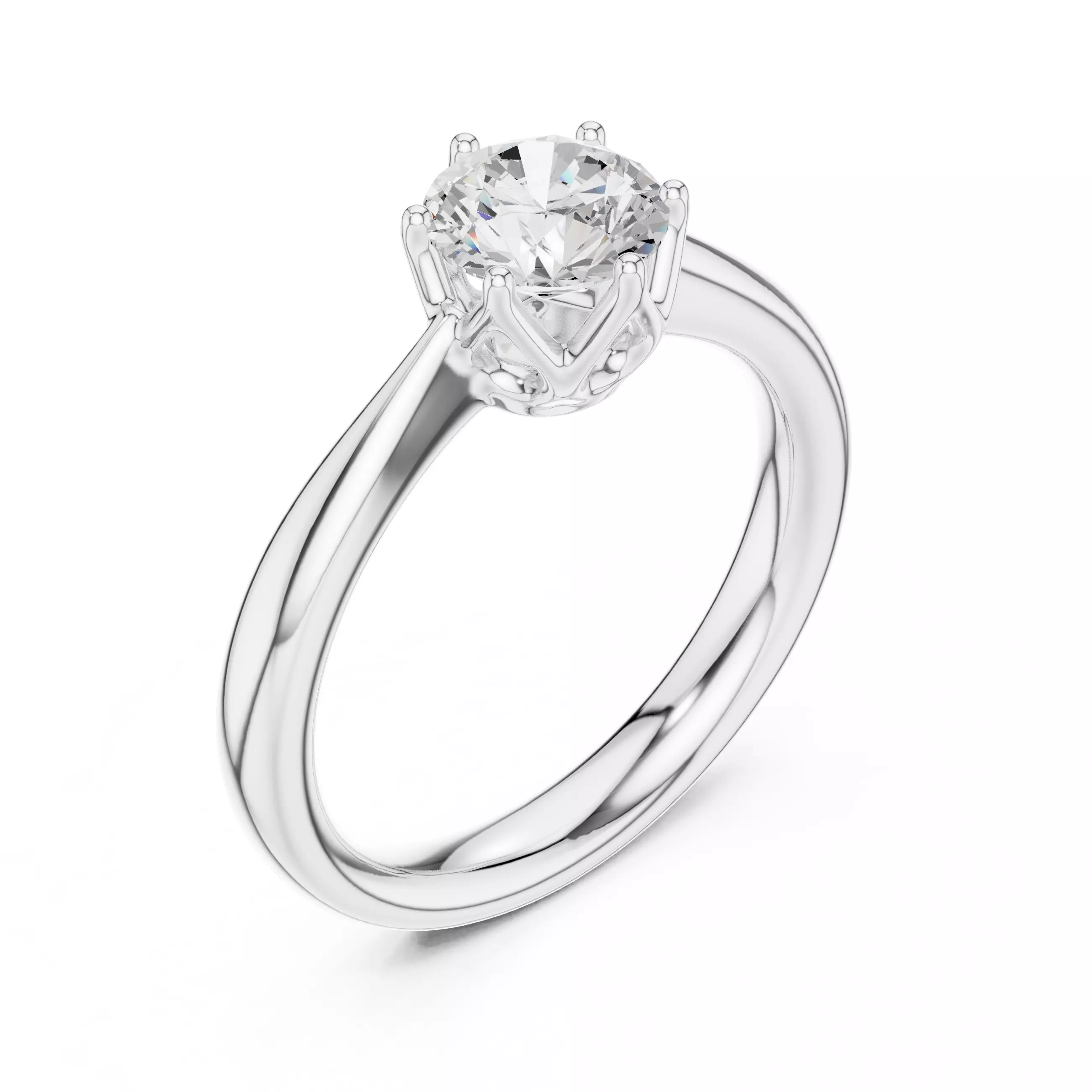 Solitaire Ring 3dm stl renders animation videos details 3D print model_7