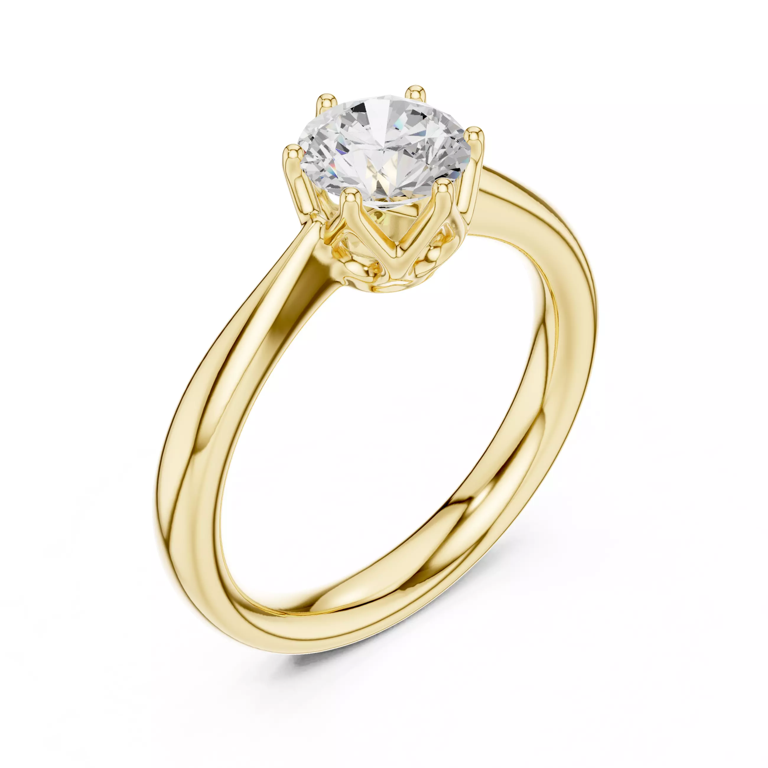 Solitaire Ring 3dm stl renders animation videos details 3D print model_11