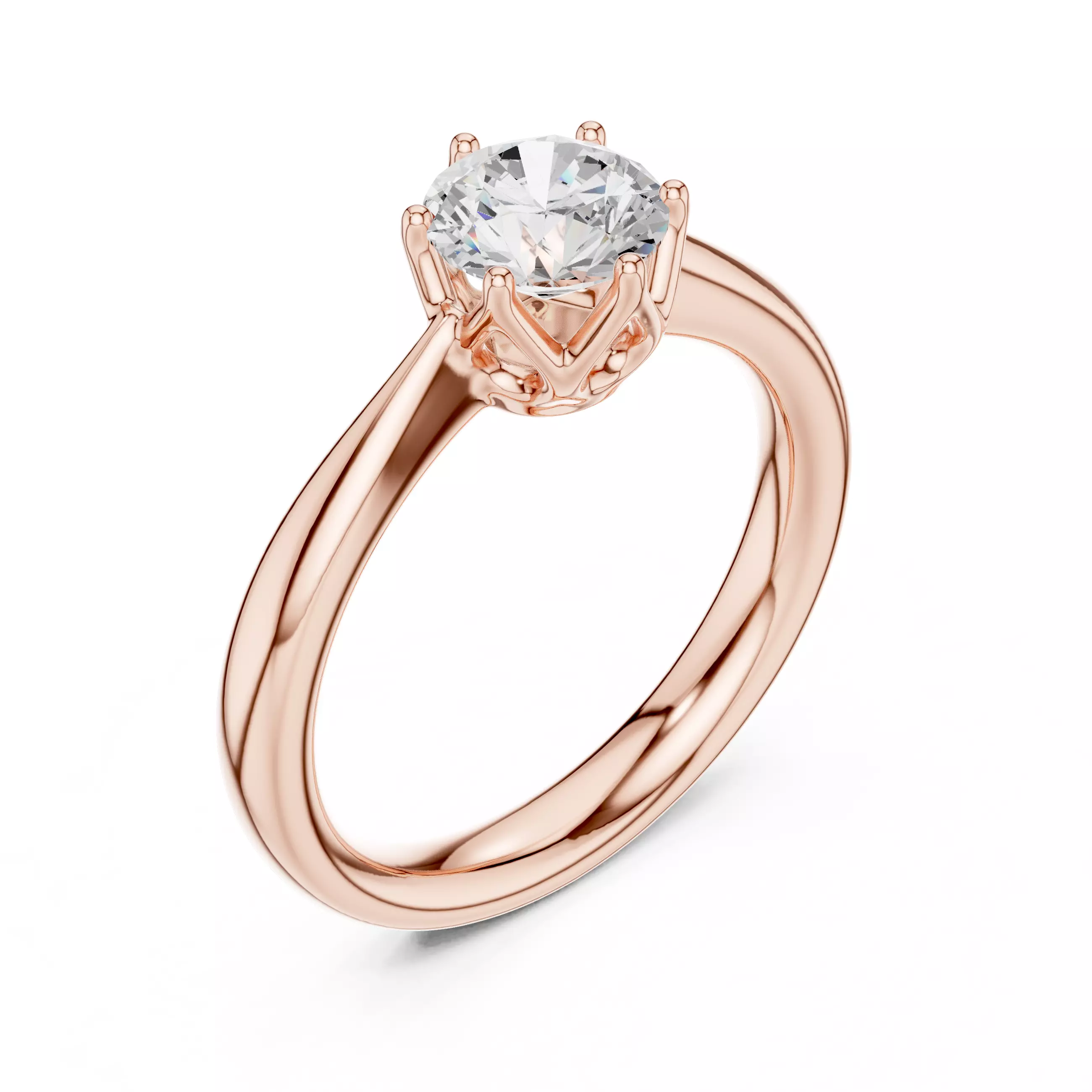 Solitaire Ring 3dm stl renders animation videos details 3D print model_4