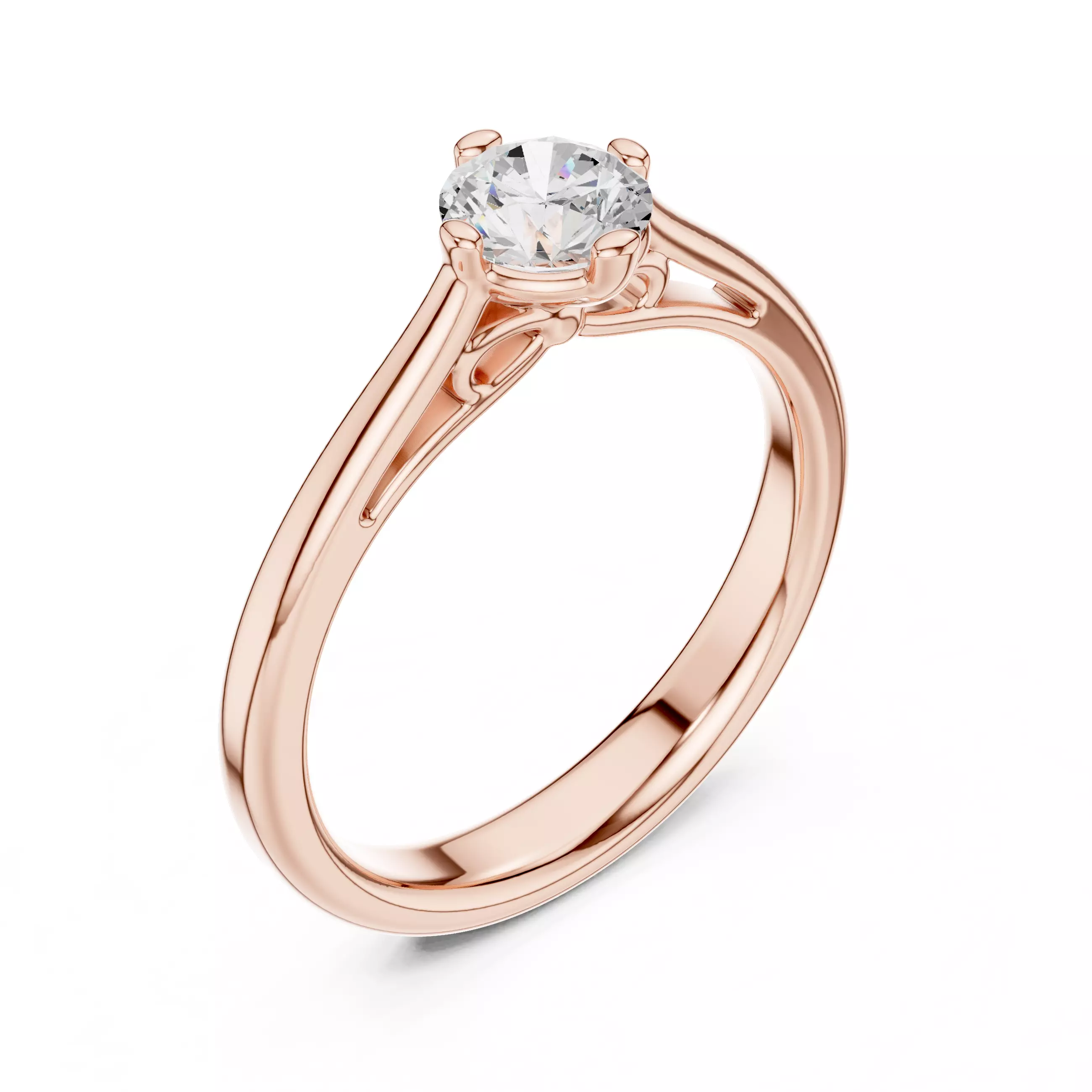 Solitaire Ring 3dm stl renders animation videos details 3D print model_4