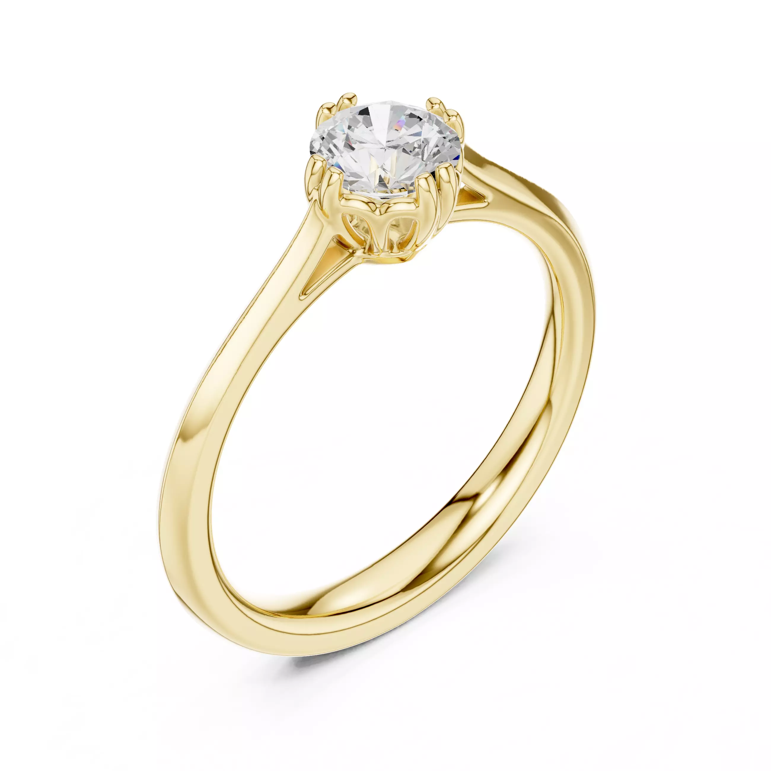 Solitaire Ring 3dm stl renders animation videos details 3D print model_11