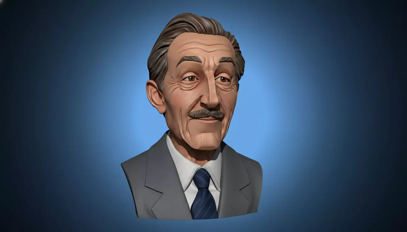 Walt Disney Stylized Bust 3D Print 3D print model_0