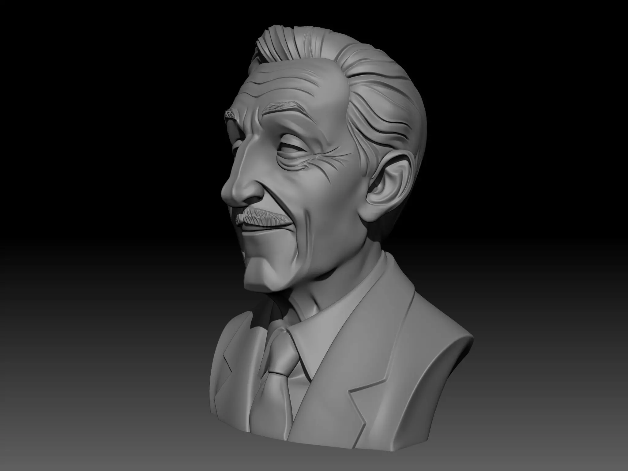 Walt Disney Stylized Bust 3D Print 3D print model_4