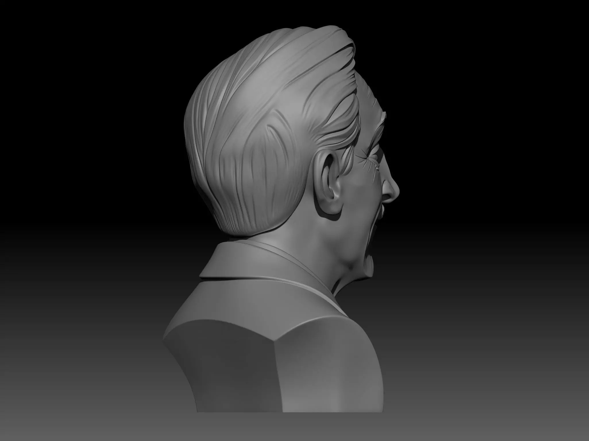 Walt Disney Stylized Bust 3D Print 3D print model_3