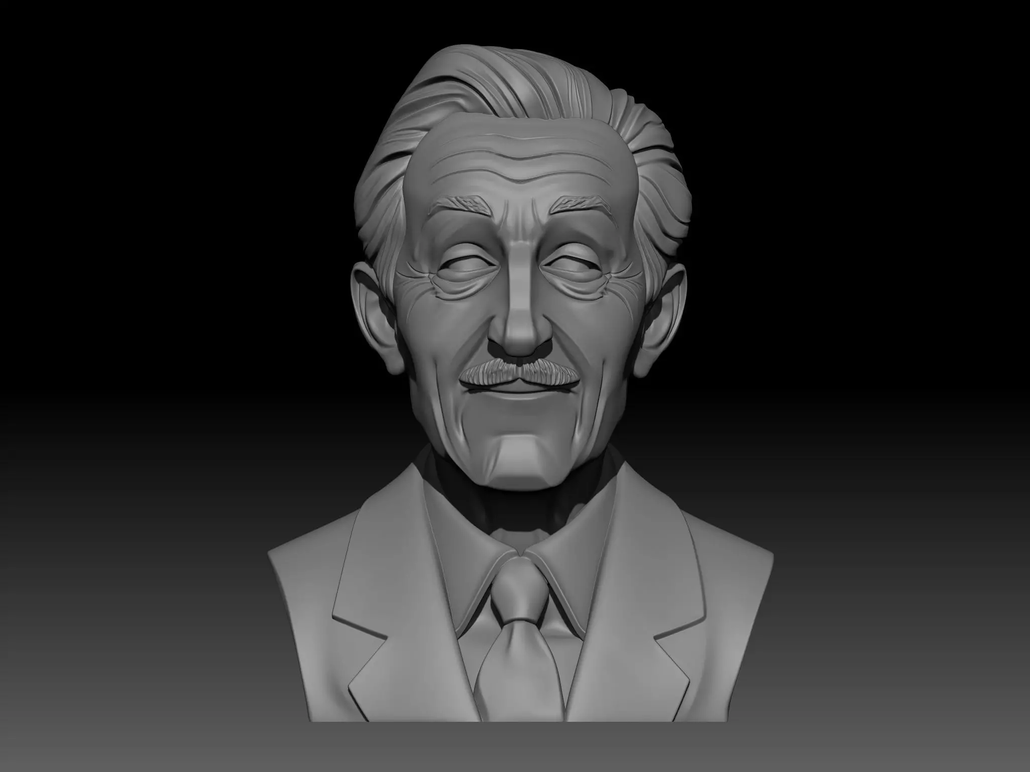 Walt Disney Stylized Bust 3D Print 3D print model_2