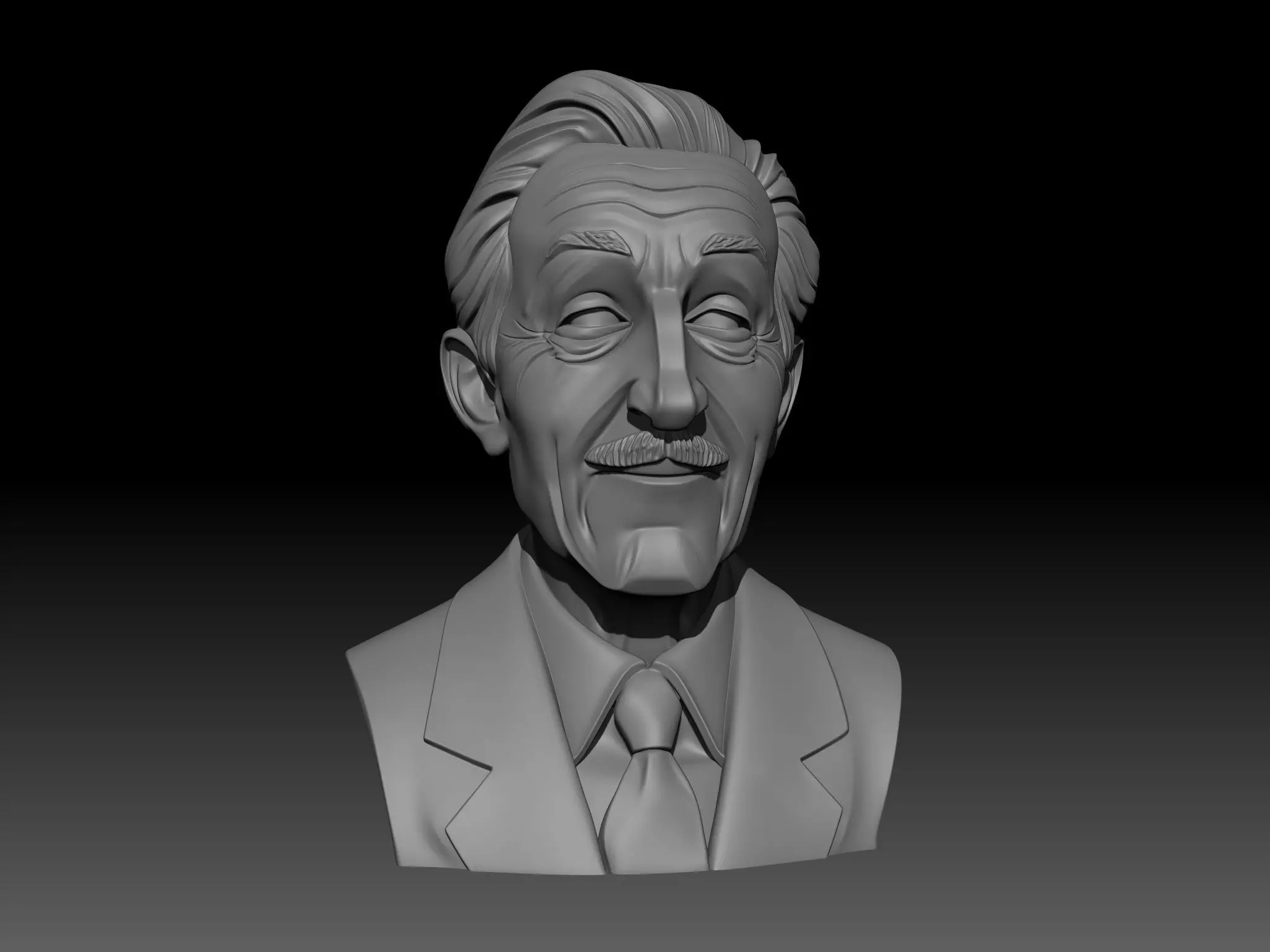 Walt Disney Stylized Bust 3D Print 3D print model_1