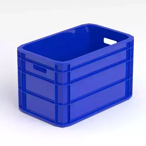 Portable Plastic Crate Blue