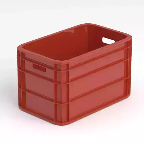 Portable Plastic Crate red