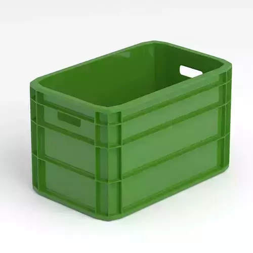 Portable Plastic Crate Green