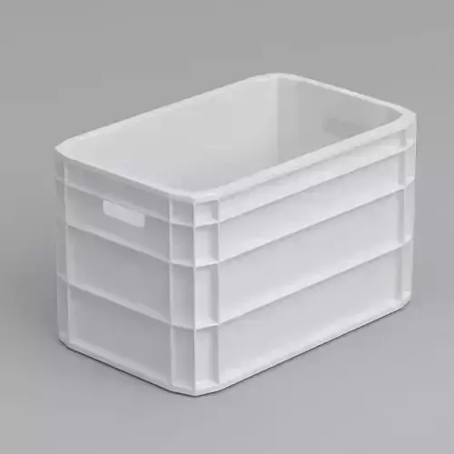 Portable Plastic Crate white