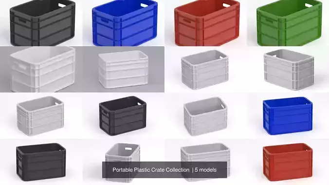 Portable Plastic Crate Collection 