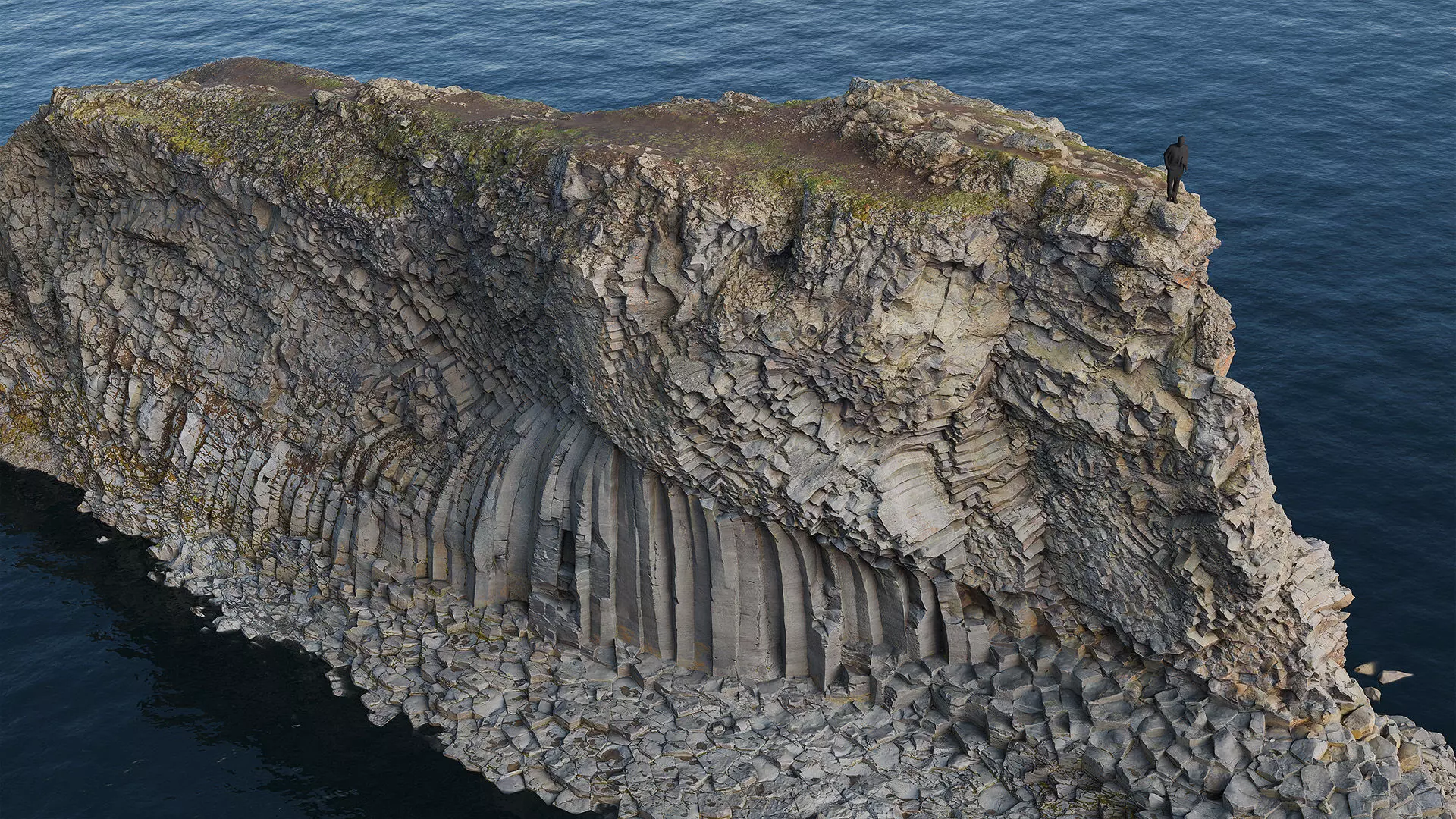 Basalt Cliff Rock Scan B Low-poly 3D model_14