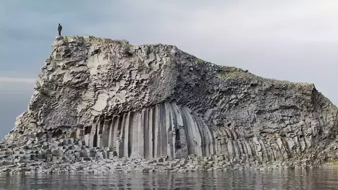 Basalt Cliff Rock Scan B