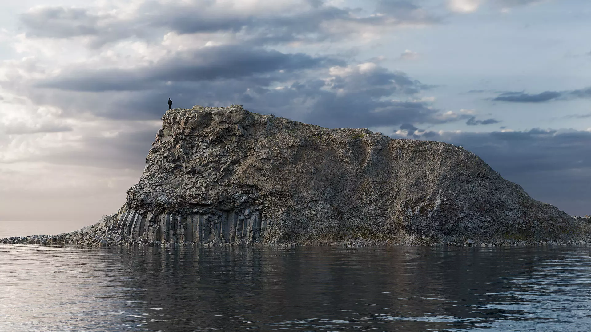 Basalt Cliff Rock Scan B Low-poly 3D model_9