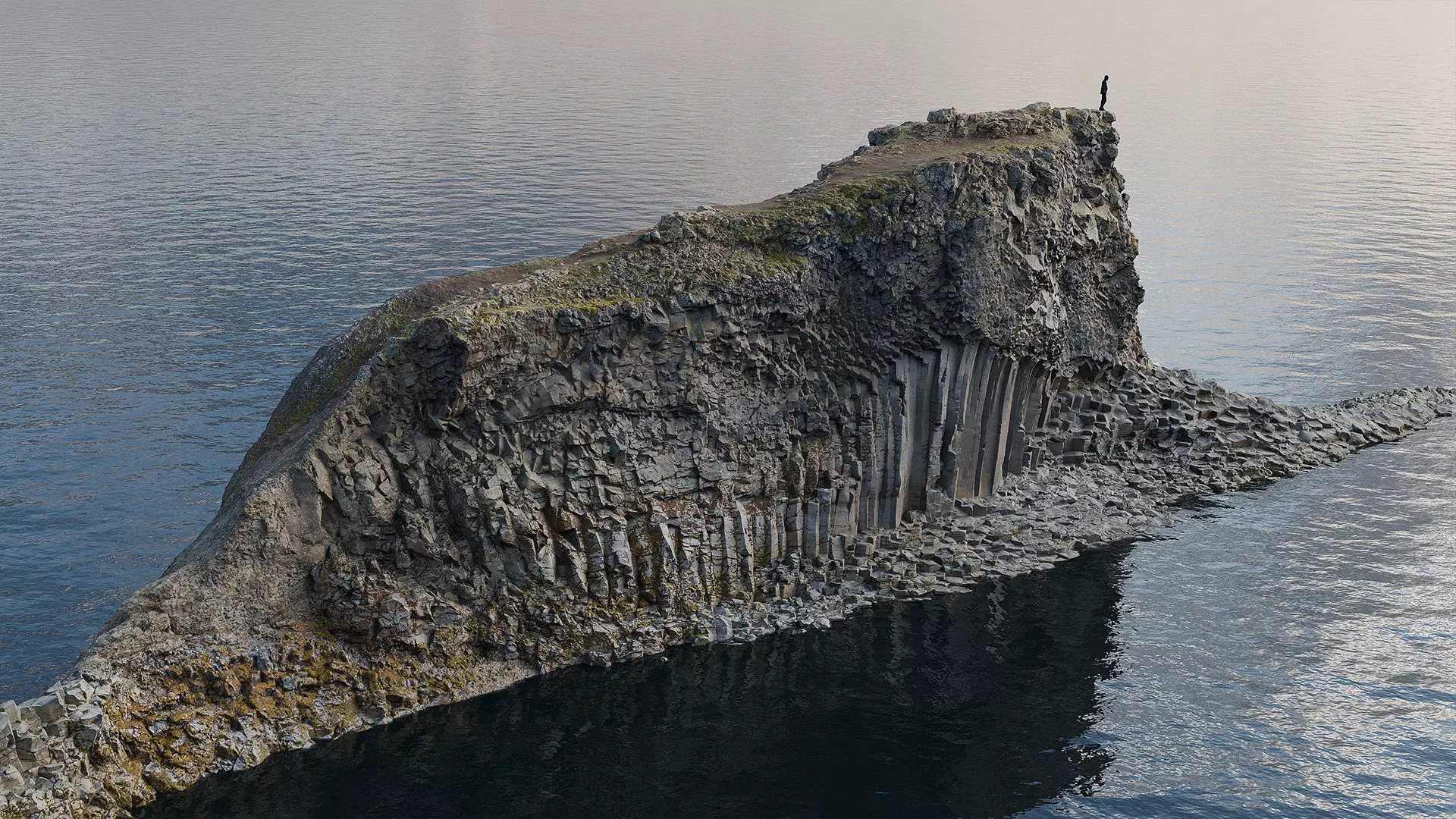 Basalt Cliff Rock Scan B Low-poly 3D model_6