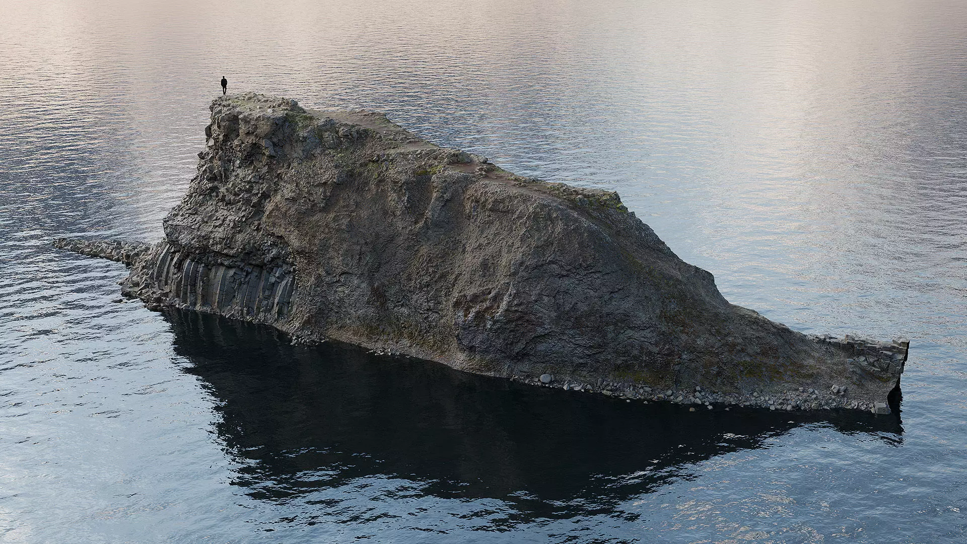 Basalt Cliff Rock Scan B Low-poly 3D model_10