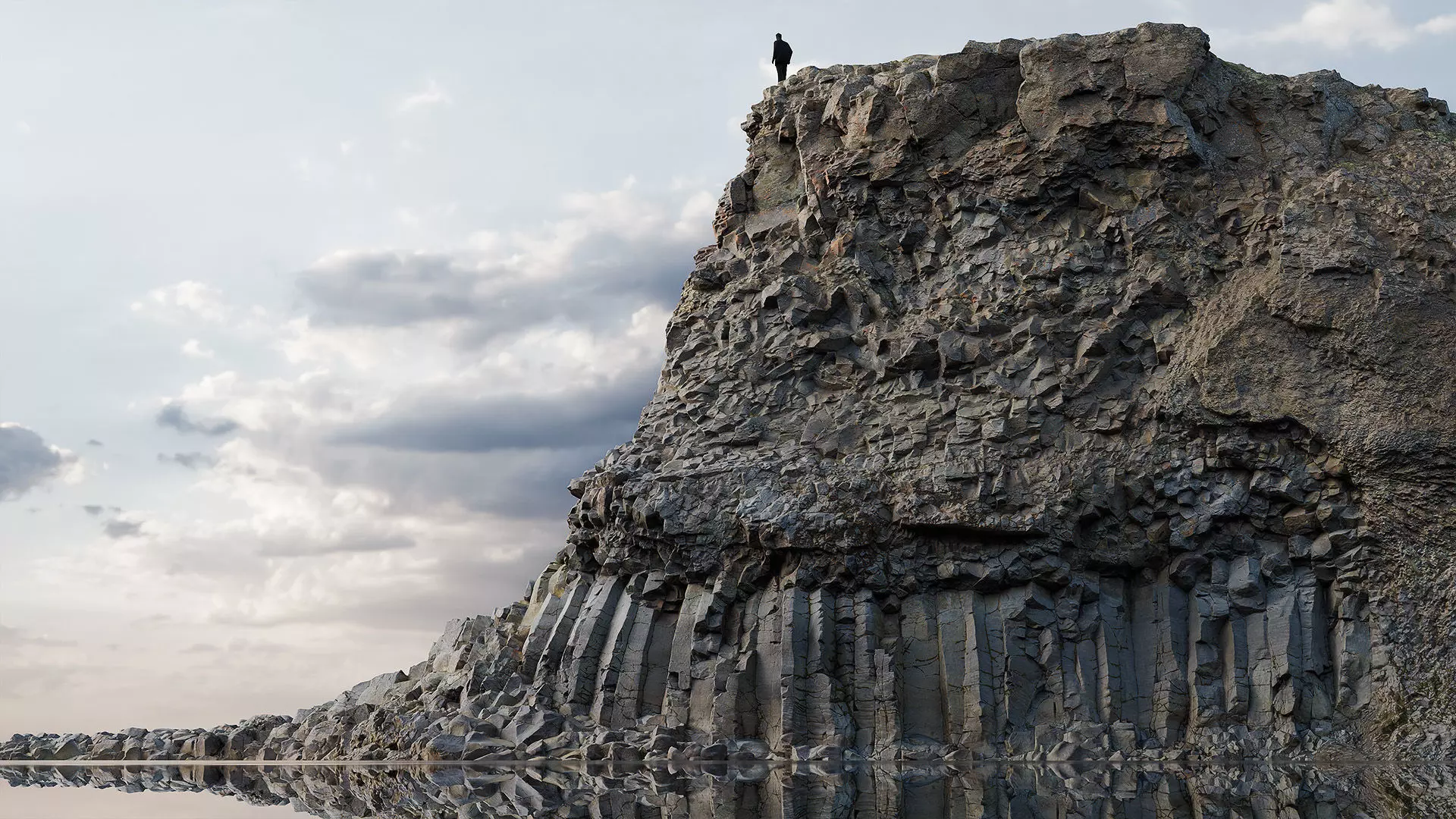 Basalt Cliff Rock Scan B Low-poly 3D model_8