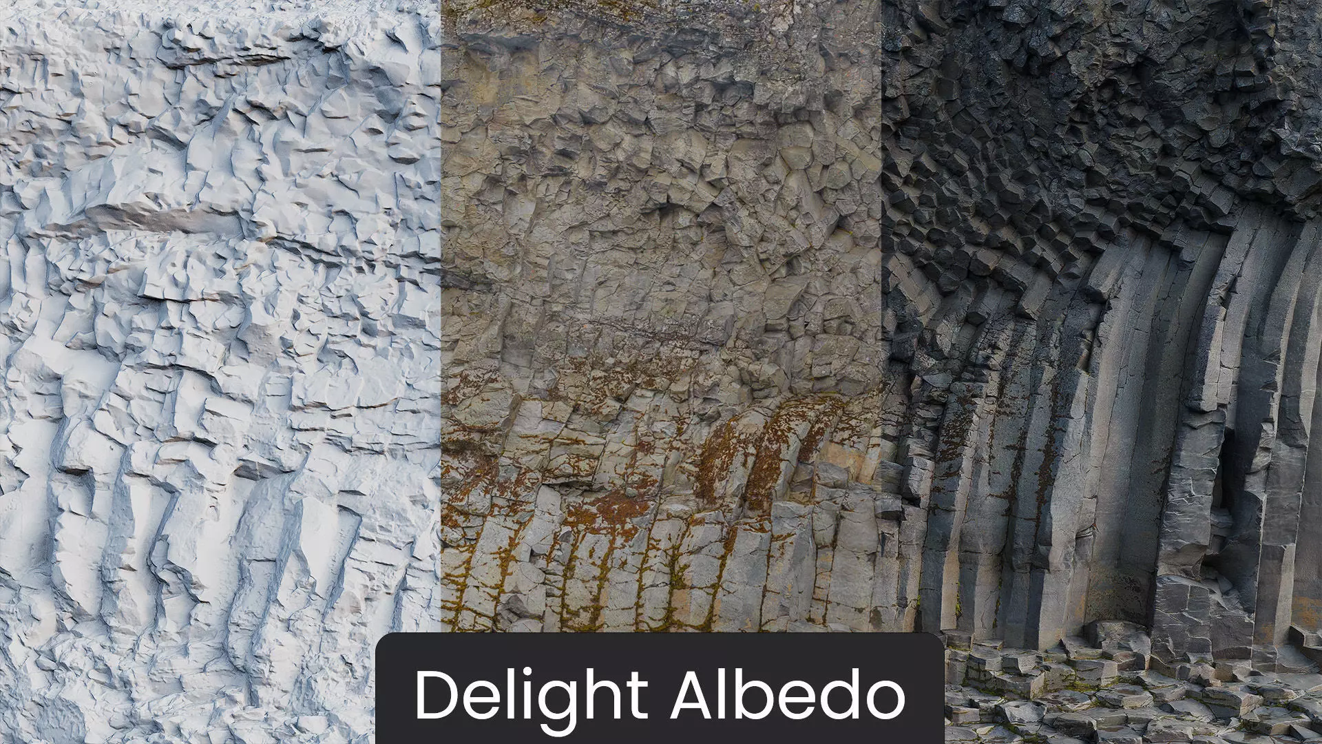 Basalt Cliff Rock Scan B Low-poly 3D model_2