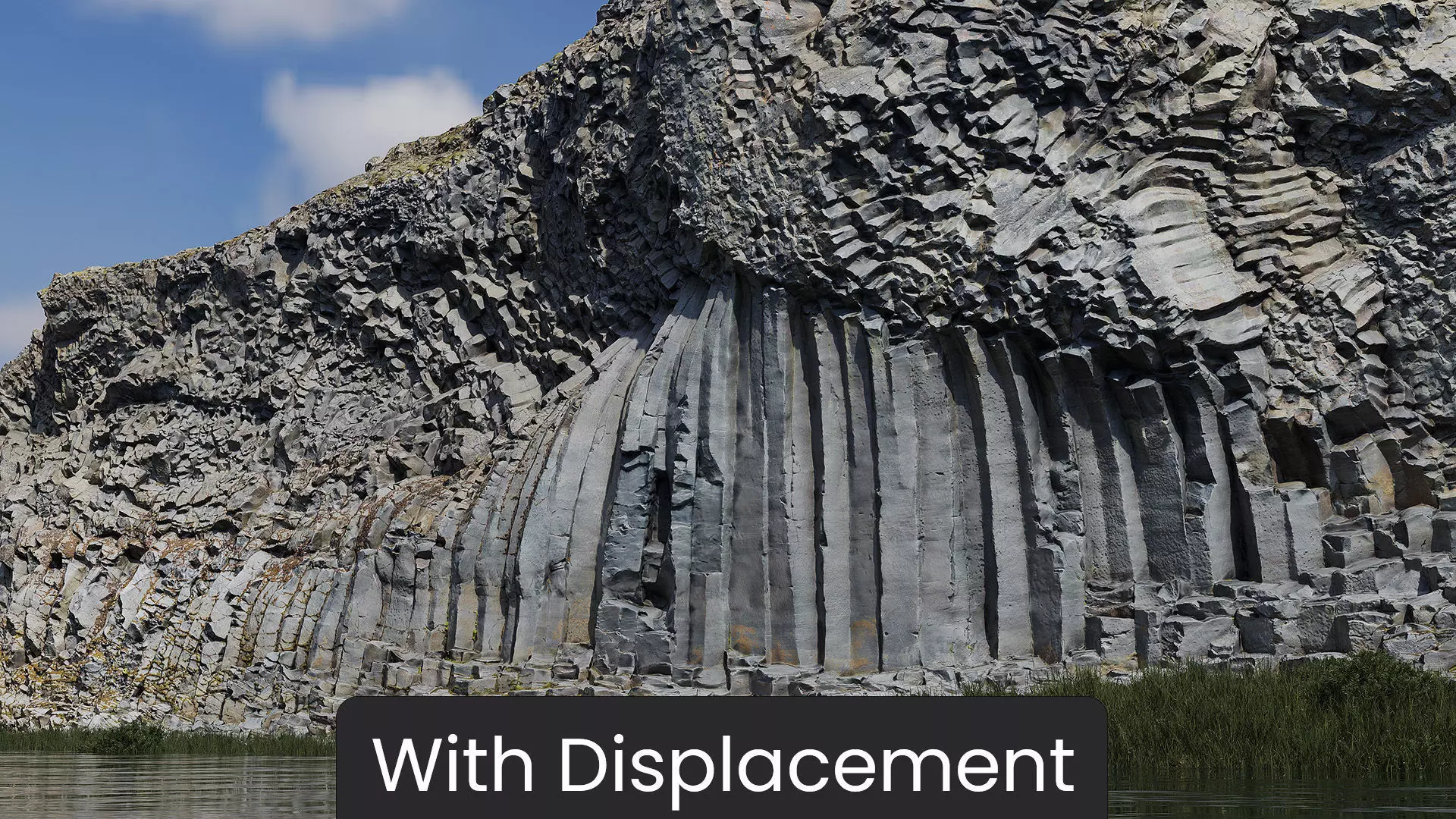 Basalt Cliff Rock Scan B Low-poly 3D model_5