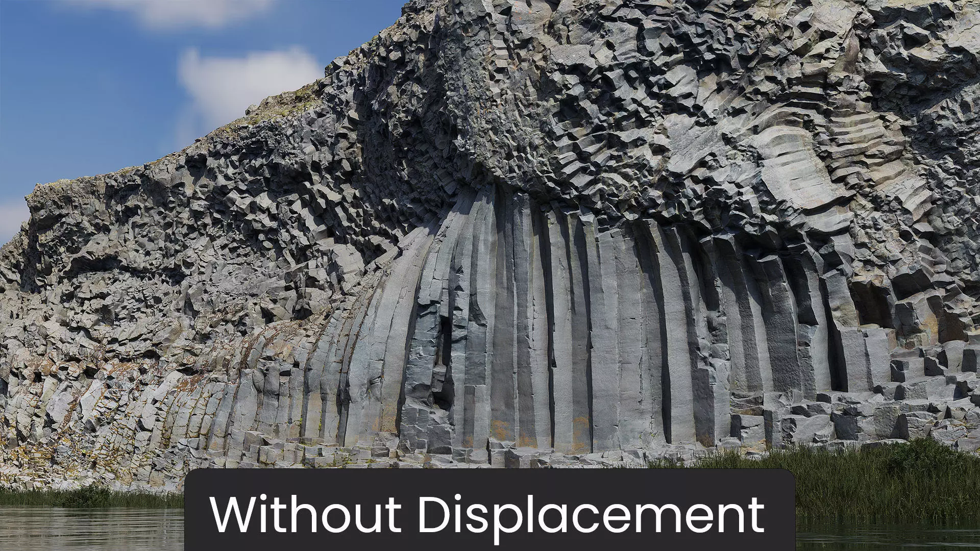 Basalt Cliff Rock Scan B Low-poly 3D model_4