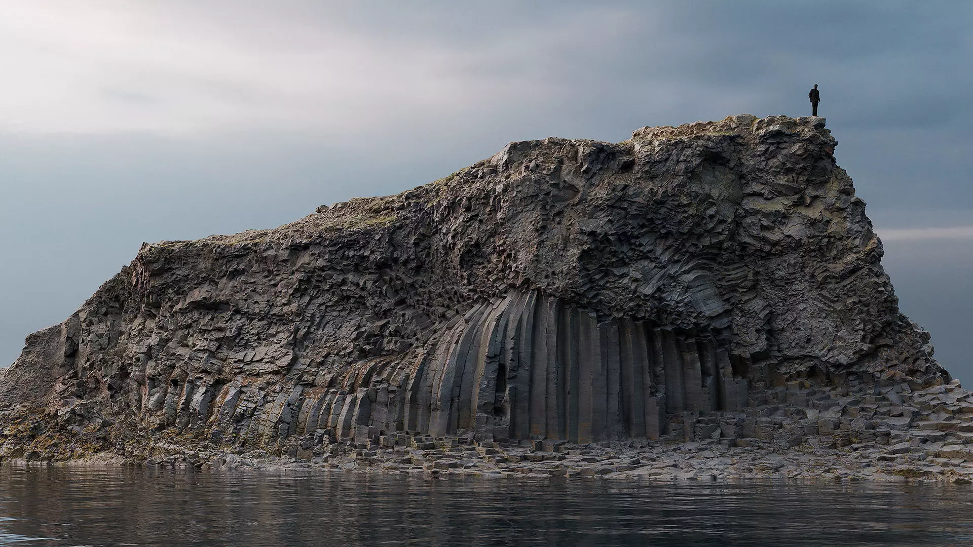 Basalt Cliff Rock Scan B Low-poly 3D model_15