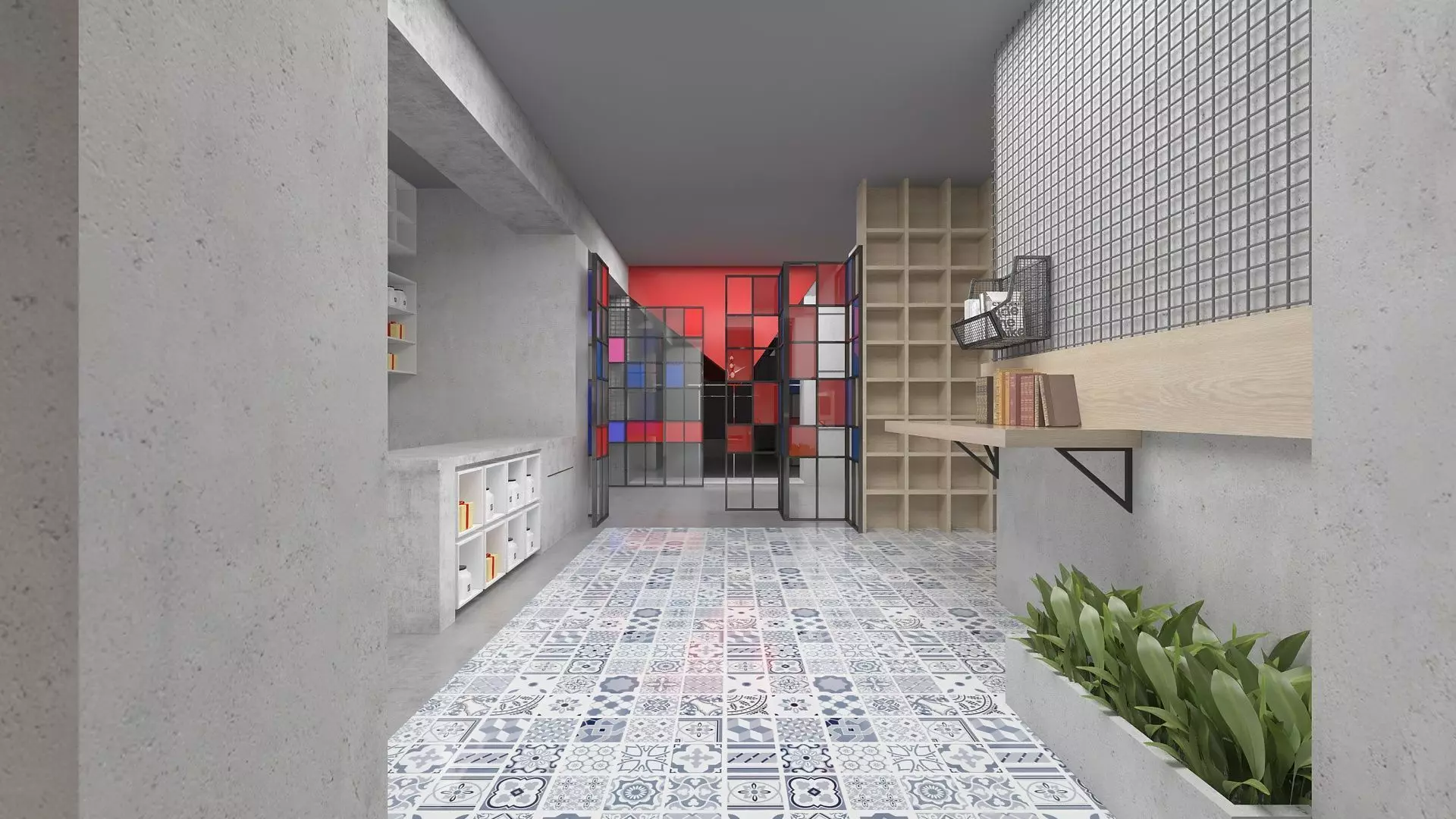 Vintage Restaurant Hall 3D model_3