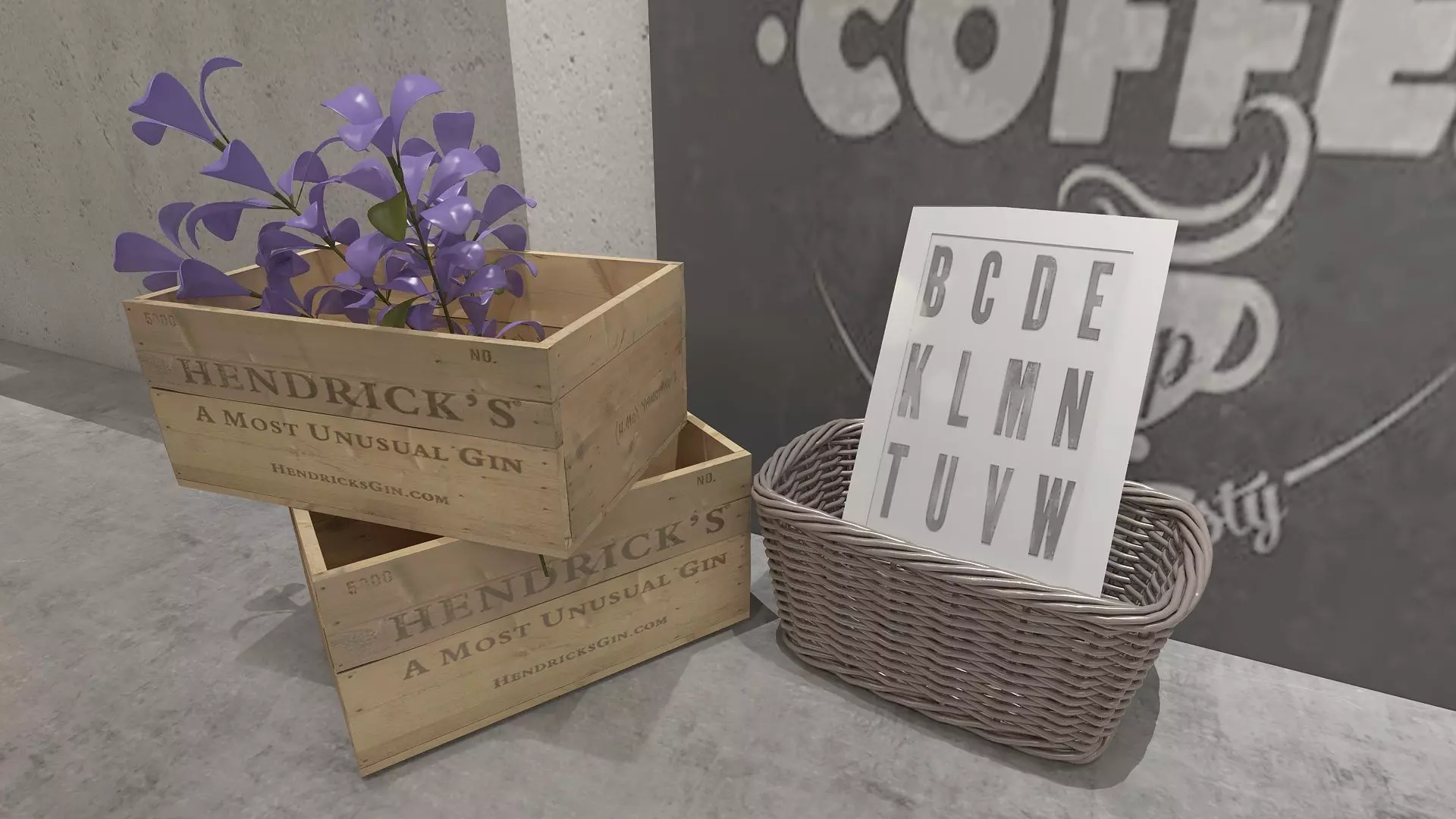 Vintage Restaurant Hall 3D model_7