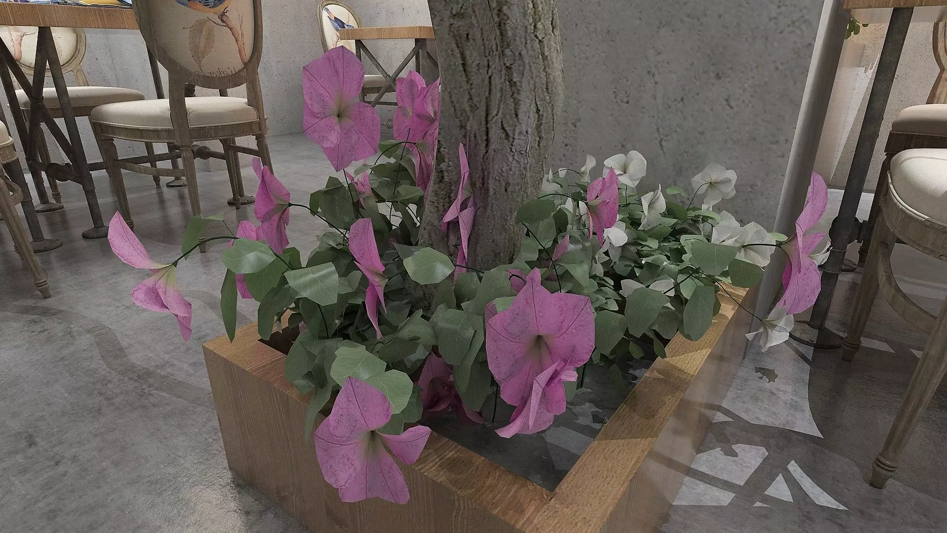 Vintage Restaurant Hall 3D model_13