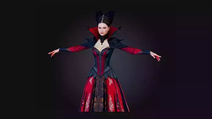 Queen of Shadows 3D Woman Fantasy Model Character