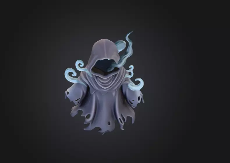 Spectral Wraith Low-poly 3D model_8