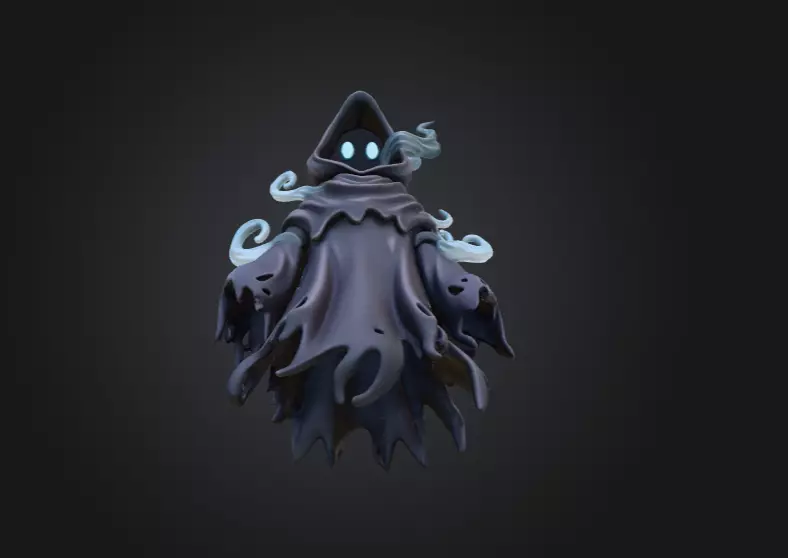 Spectral Wraith Low-poly 3D model_11
