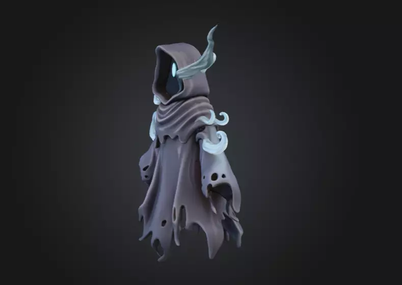Spectral Wraith Low-poly 3D model_7