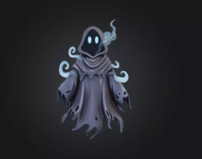 Spectral Wraith Low-poly 3D model_0
