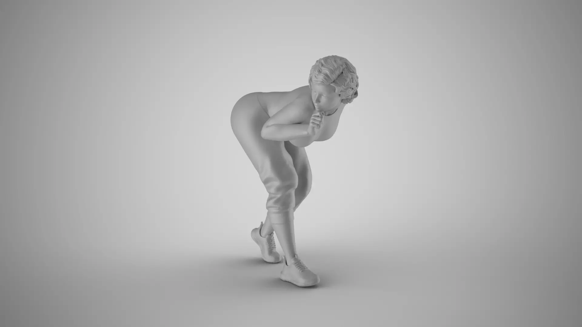 Focused Female Motion 3D print model_1