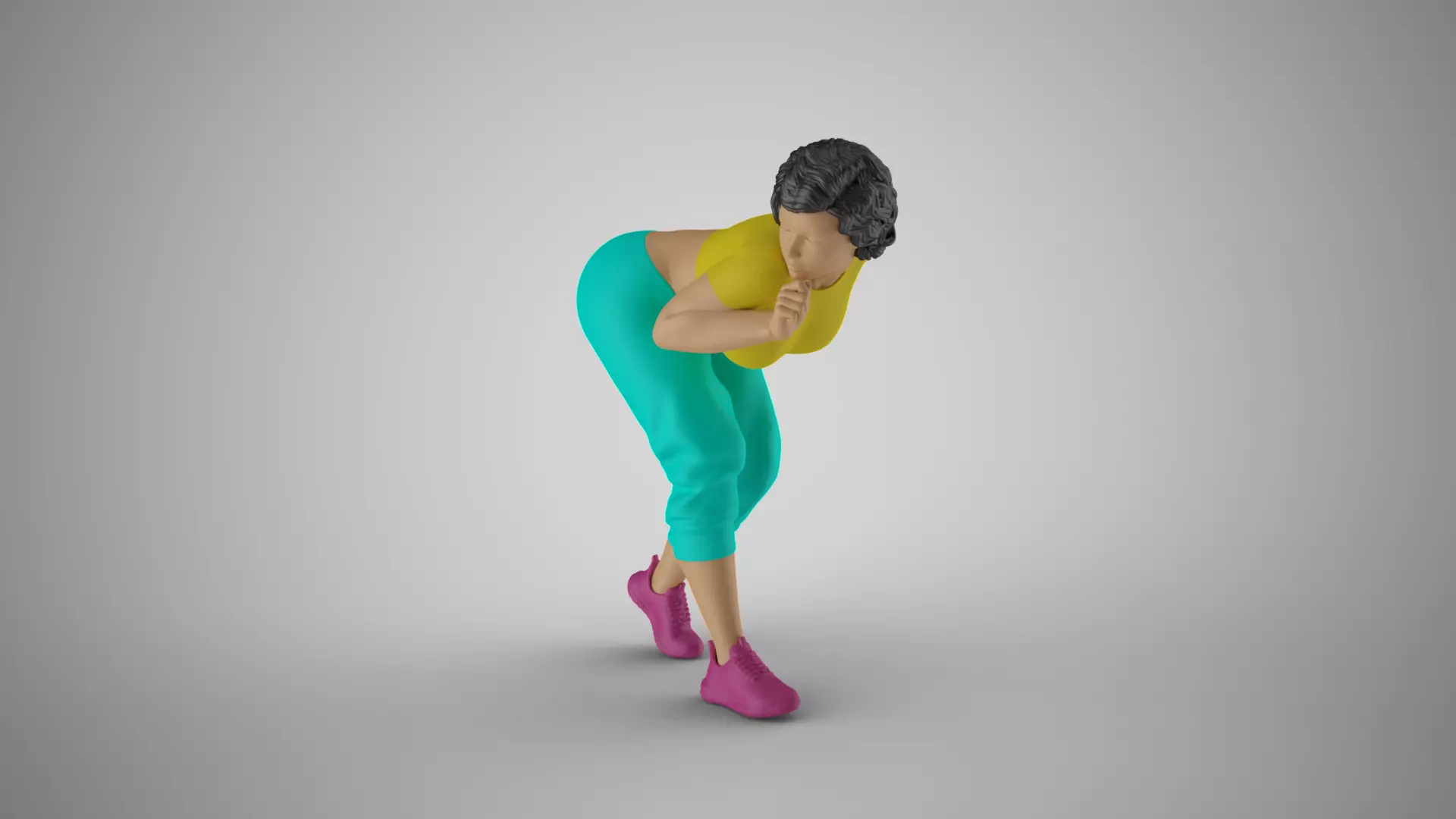 Focused Female Motion 3D print model_10